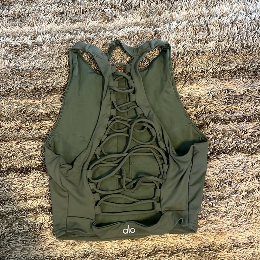 Alo criss cross back work out top
